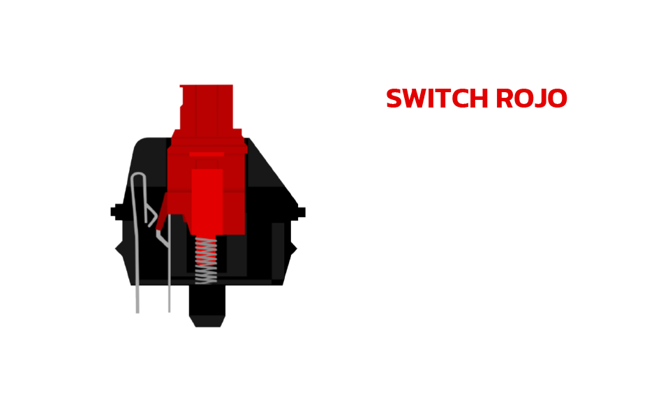 Yeyian - Teclado Mecánico Gamer Kusari Switch Rojo