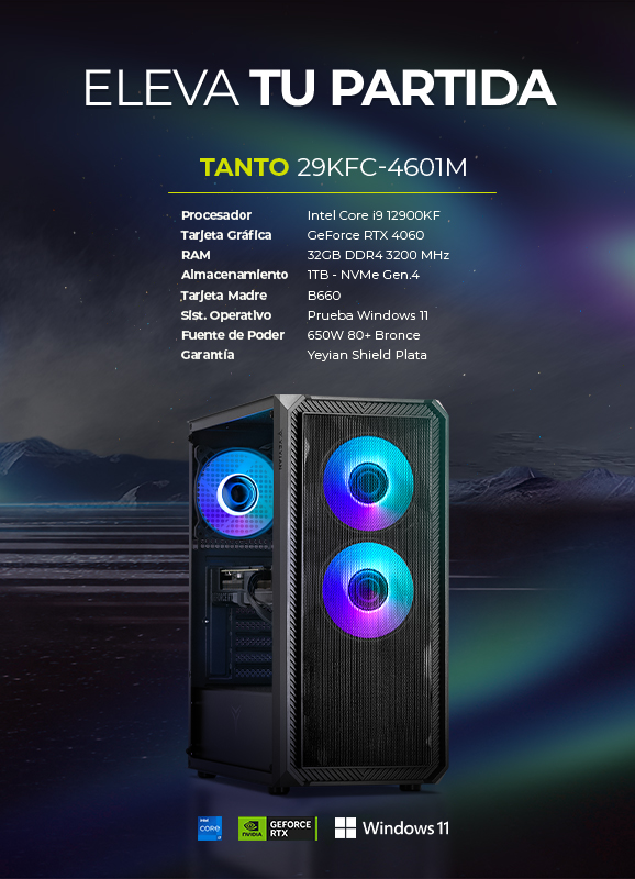 Yeyian Gaming PC Tanto 44F0B-4701U