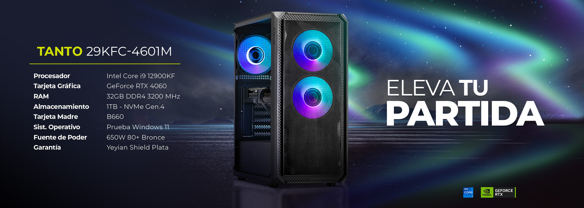 Yeyian Gaming PC Tanto 44F0B-4701U