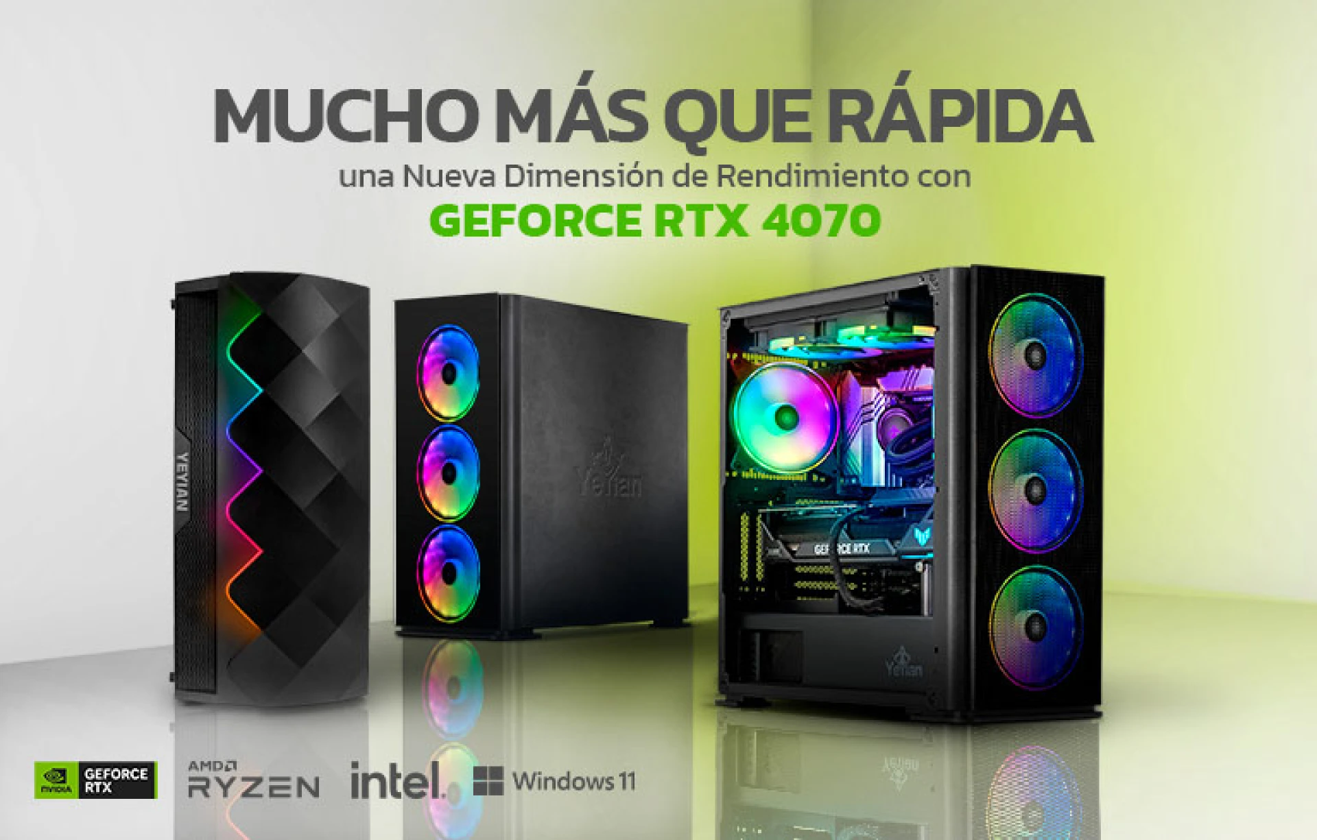YEYIAN Gaming lanza tres nuevas PCs gamer en México con GPU RTX 4070 para un rendimiento y satisfacción de juego sobresalientes