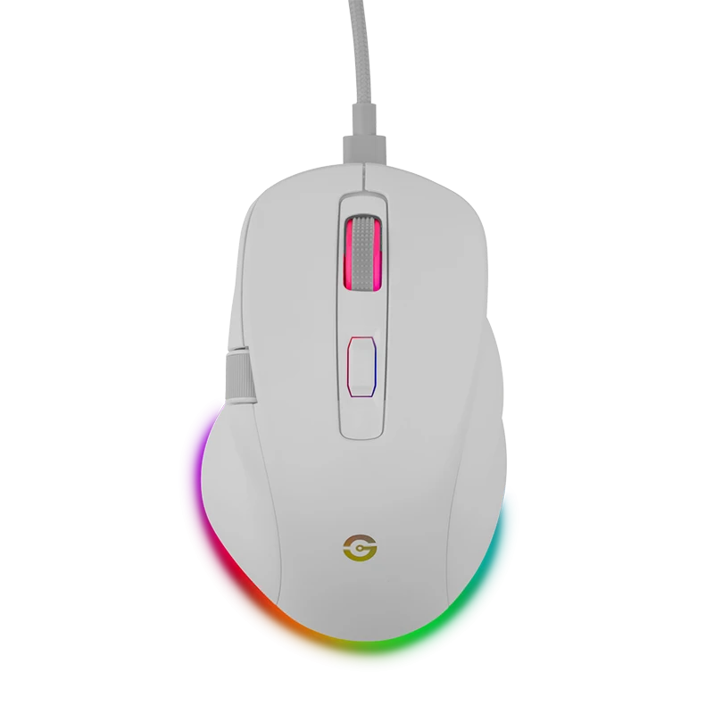 Mouse Inalámbrico Ergonómico Ajustable | 6,400 DPI - USB C - Blanco