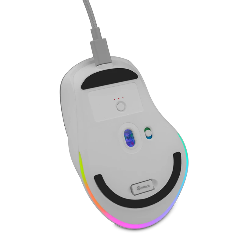 Mouse Inalámbrico Ergonómico Ajustable | 6,400 DPI - USB C - Blanco
